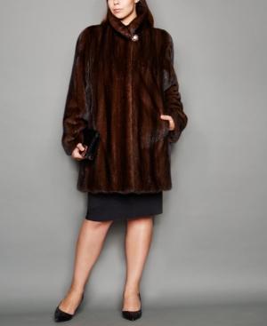 The Fur Vault Plus Size Three-quarter-length Mink Fur Coat
