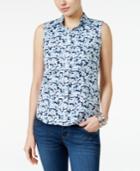 Charter Club Sleeveless Print Shirt, Created For Macy's