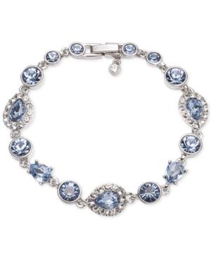 Givenchy Silver-tone Blue Crystal And Pave Bracelet