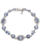 Givenchy Silver-tone Blue Crystal And Pave Bracelet