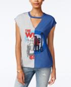 Hybrid Juniors' The Who Spliced Cutout T-shirt