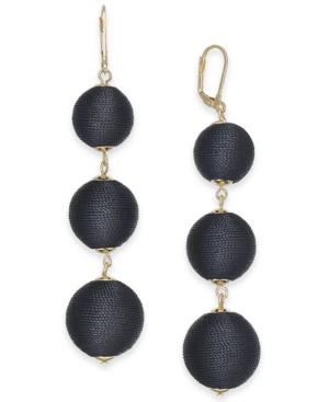 I.n.c. Gold-tone Wrapped Ball Triple Drop Earrings, Created For Macy's