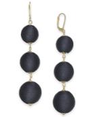 I.n.c. Gold-tone Wrapped Ball Triple Drop Earrings, Created For Macy's