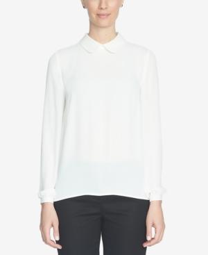 Cece Embellished Collared Blouse