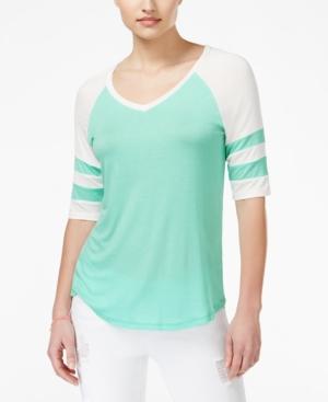 Rebellious One Juniors' Colorblocked Football T-shirt