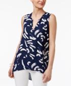 Alfani Printed Crossover Top, Only At Macy's