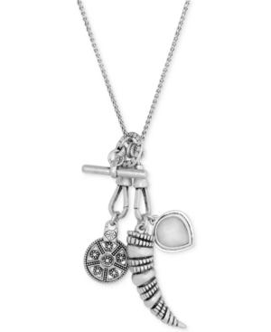 Lucky Brand Silver-tone Multi-charm Pendant Necklace