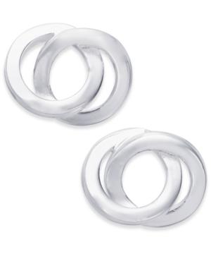 Giani Bernini Interlocked Stud Earrings In Sterling Silver, Created For Macy's