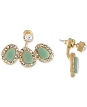 Rachel Rachel Roy Gold-tone Crystal & Blue Stone Jacket Earrings