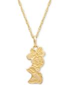 Disney Children's Minnie Mouse Character 15 Pendant Necklace In 14k Gold