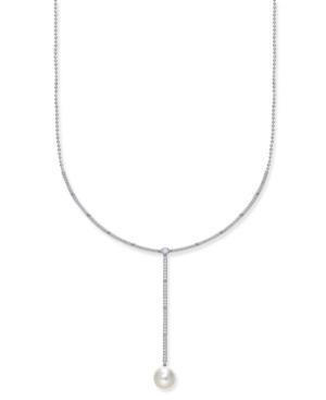 Danori Silver-tone Imitation Pearl Long Drop Pendant Necklace, Created For Macy's
