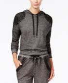 Material Girl Active Juniors' Lace-trim Hoodie, Only At Macy's