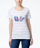 Karen Scott Flip-flop Graphic T-shirt, Only At Macy's