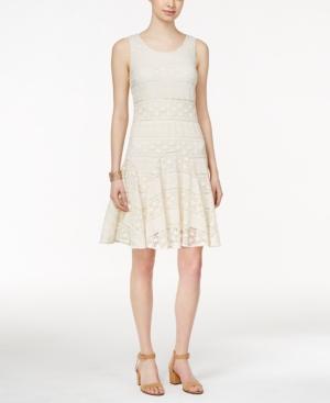 Style & Co. Petite Lace-godet Sleeveless Dress, Only At Macy's