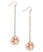 I.n.c. Carved Rose Ball Drop Earrings, Created For Macy's