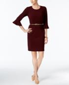 Connected Bell-sleeve Sheath Dress