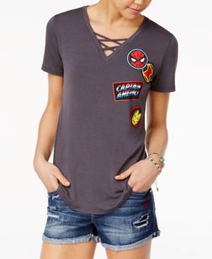 Marvel Juniors' Spider-man Patch Graphic T-shirt