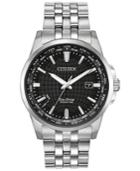 Citizen Eco-drive Men's World Time Stainless Steel Bracelet Watch 41mm