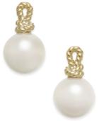 Kate Spade New York Gold-tone Knot & Imitation Pearl Stud Earrings