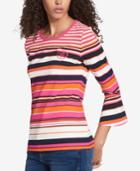 Tommy Hilfiger Bell-sleeve Top, Created For Macy's