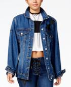 The Edit By Seventeen Juniors' Oversized Denim Jacket, Created For Macy's