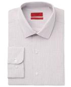Alfani Red Men's Fitted Performance Burgundy Dobby Dress Shirt, Only At Macy's