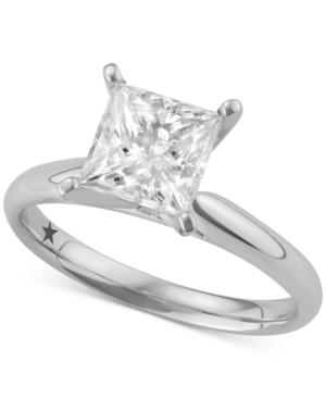 Macy's Star Signature Diamond Princess Solitaire Engagement Ring (2 Ct. T.w.) In 14k White Gold