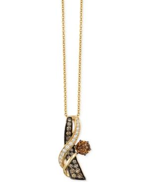Le Vian Diamond Swirl Pendant Necklace (3/4 Ct. T.w.) In 14k Gold