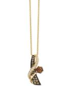 Le Vian Diamond Swirl Pendant Necklace (3/4 Ct. T.w.) In 14k Gold
