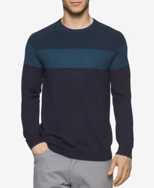 Calvin Klein Men's Waffle-knit Colorblocked Sweater