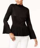 Thalia Sodi Pleated Peplum Sweater, Created For Macy's
