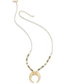 Inc International Concepts Gold-tone Beaded Horn Pendant Necklace, Only At Macy's