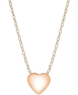 Heart Pendant Necklace In 10k Rose Gold