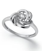 Wrapped In Love™ Diamond Ring, 14k White Gold Diamond Knot Ring (1/10 Ct. T.w.)