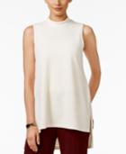 Alfani Petite Mock-neck High-low Top, Only At Macy's