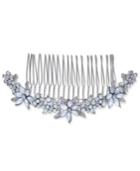 Inc International Concepts Silver-tone Stone & Crystal Flower Hair Comb, Created For Macy's