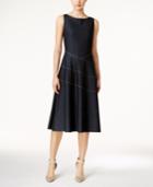 Calvin Klein Denim Fit & Flare Midi Dress