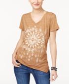 Style & Co Printed Handkerchief T-shirt, Created For Macy's