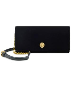 Anne Klein Velvet Accordian Wallet With Chain Strap