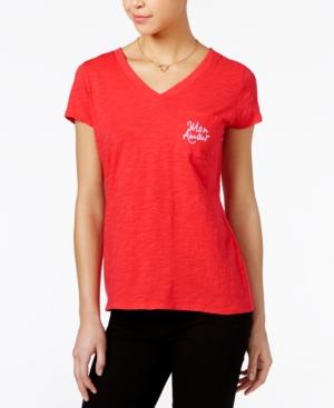 Maison Jules Oh La La Embroidered T-shirt, Created For Macy's