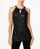 Inc International Concepts Sequin Halter Top, Only At Macy's