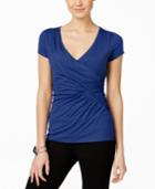 Inc International Concepts Petite Ruched Top, Only At Macy's
