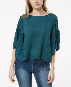 O'neill Juniors' Brea Ruffle-trim Woven Top