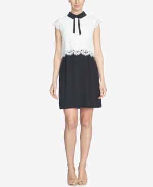 Cece Lace Colorblocked A-line Dress
