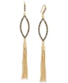 Inc International Concepts Gold-tone Navette Fringe Earrings, Only At Macy's