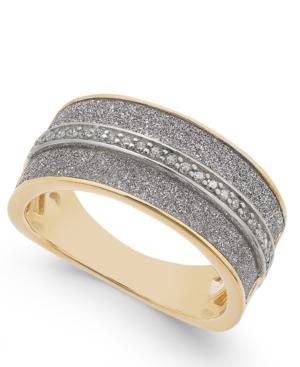 Diamond Glitter Ring (1/8 Ct. T.w.) In 18k Gold-plated Sterling Silver