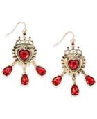Thalia Sodi Gold-tone Red Stone Drop Earrings, Only At Macy's
