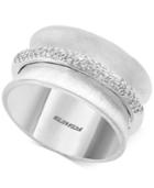Balissima By Effy Diamond Concave Statement Ring (1/4 Ct. T.w.) In Sterling Silver