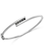 Victoria Townsend Black Diamond Bypass Bangle Bracelet In Sterling Silver (1/3 Ct. T.w.)