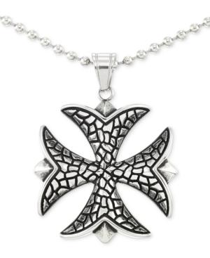 Legacy For Men By Simone I. Smith Celtic Cross 24 Pendant Necklace In Stainless Steel